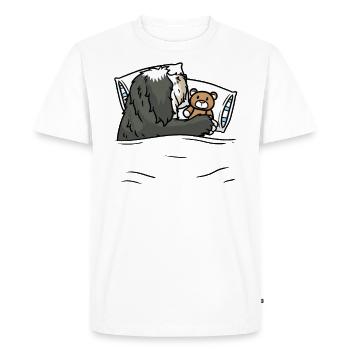 Bearded Collie Dog Chemise de sommeil officielle - T-shirt Premium bio Homme - blanc - Devant - Nico (187cm)