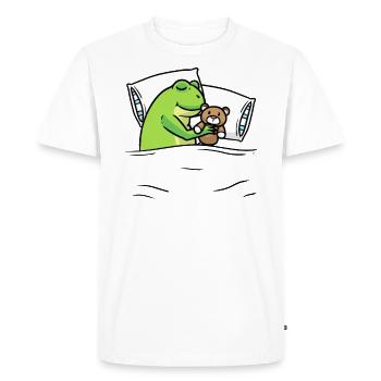 Frog Cuddly Toy Officiel Chemise de couchage Crapaud - T-shirt Premium bio Homme - blanc - Devant - Nico (187cm)