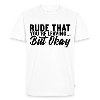 Cadeau d’adieu collègues Changement d’emploi - T-shirt Premium bio Homme - blanc - Devant - Nico (187cm)