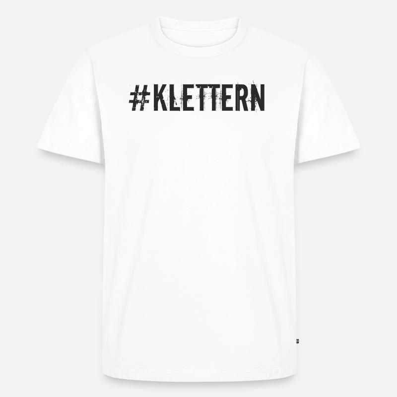 Klettern - #Klettern - Männer Premium Bio T-Shirt - Weiß