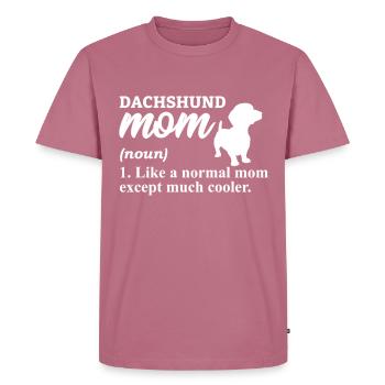 Teckel Teckel Propriétaire du teckel viennois - T-shirt Premium bio Homme - mauve - Devant - Nico (187cm)