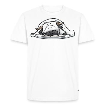 Valais Mouton à nez noir Pyjama - T-shirt Premium bio Homme - blanc - Devant - Nico (187cm)
