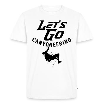 Go We Canyoning Canyon Abseil Canyoneering - Men's Premium Organic T-Shirt - white - Front - Nico (187cm)