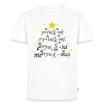 Professeur de Noël - Enseignant de Mamathemase de Noël - T-shirt Premium bio Homme - blanc - Devant - Nico (187cm)