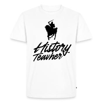 History Teacher Nerd History Historian - Men's Premium Organic T-Shirt - white - Front - Nico (187cm)