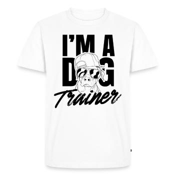 I am a dog trainer dog school dog handler - Men's Premium Organic T-Shirt - white - Front - Nico (187cm)