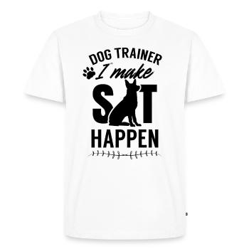 Dog Trainer Saying Dog School Dog Handler - Men's Premium Organic T-Shirt - white - Front - Nico (187cm)