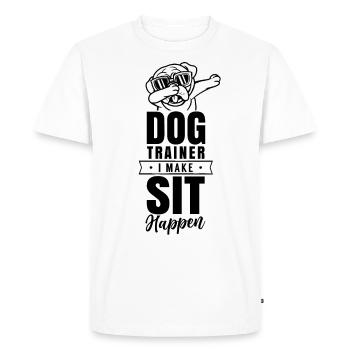 Dresseur de chiens Maître de chiens École canine Disant - T-shirt Premium bio Homme - blanc - Devant - Nico (187cm)