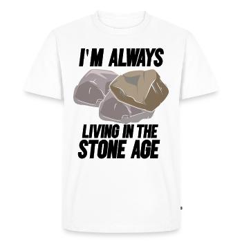 Géologie Géologie Pierres - T-shirt Premium bio Homme - blanc - Devant - Nico (187cm)