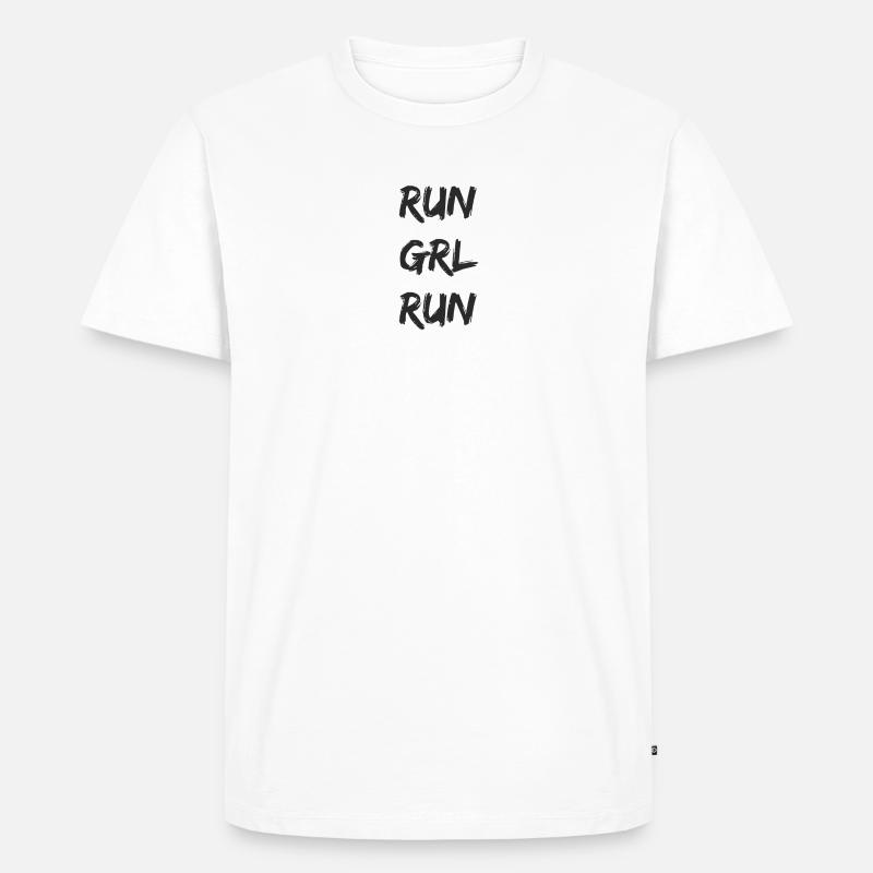 Running - run grl run - T-shirt Premium bio Homme - blanc