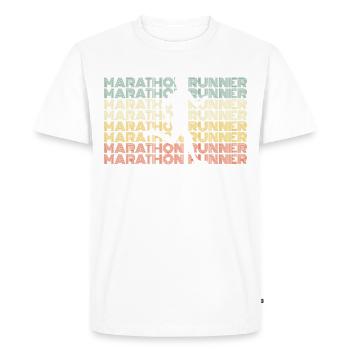 Marathon Marathon Marathon Runner Cadeau - T-shirt Premium bio Homme - blanc - Devant - Nico (187cm)