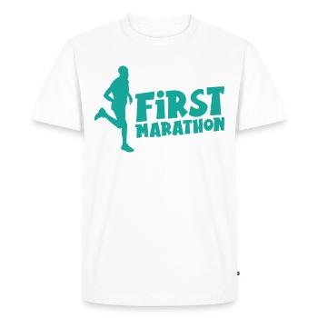 Marathon Marathon Marathon Runner Cadeau - T-shirt Premium bio Homme - blanc - Devant - Nico (187cm)