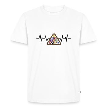 Playing Pool Billiard - Men's Premium Organic T-Shirt - white - Front - Nico (187cm)