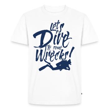 Wreck Diver Diving Diver Wreck Diving - Men's Premium Organic T-Shirt - white - Front - Nico (187cm)