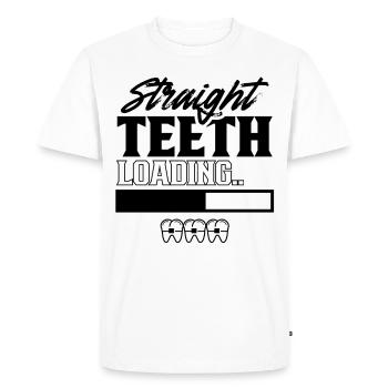 Straight teeth Loading braces Braces teeth - Men's Premium Organic T-Shirt - white - Front - Nico (187cm)