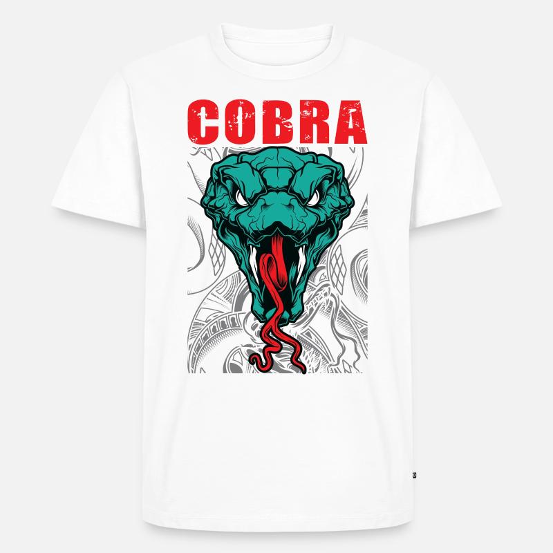 Schlange Schlangenflüsterer Schlangen Geschenk - Männer Premium Bio T-Shirt - Weiß