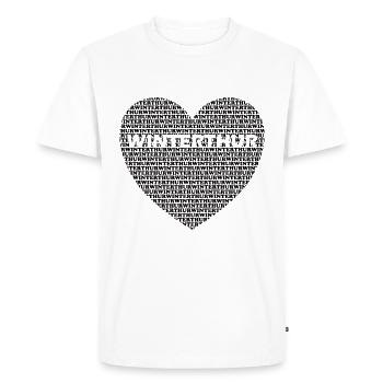 Winterthur Heart - Men's Premium Organic T-Shirt - white - Front - Nico (187cm)