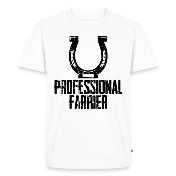 Professional farrier hoof shoeing - Men's Premium Organic T-Shirt - white - Front - Nico (187cm)