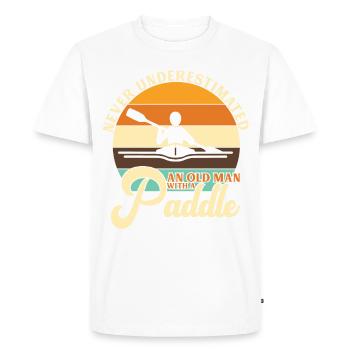 Rowing Rower Rowing Boat Canoe Rowing Club Gift - Men's Premium Organic T-Shirt - white - Front - Nico (187cm)