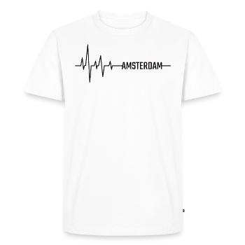 Amsterdam - T-shirt Premium bio Homme - blanc - Devant - Nico (187cm)