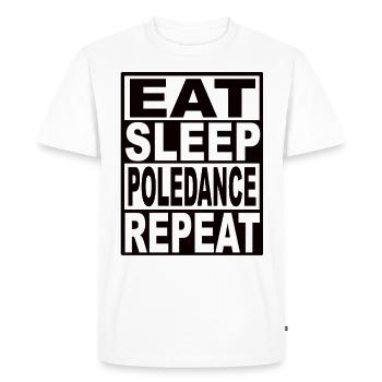 Eat Sleep Poledance Repeat - Men's Premium Organic T-Shirt - white - Front - Nico (187cm)