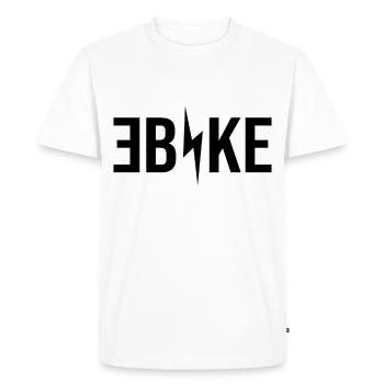 E-Bike Vélo électrique Vélo électrique Vélo hybride - T-shirt Premium bio Homme - blanc - Devant - Nico (187cm)