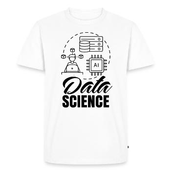 Data Science Datenwissenschaft Beruf Scientist - Männer Premium Bio T-Shirt - Weiß - Vorne - Nico (187cm)
