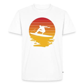 Surfing Surfboard Surfer Surfboard Surfing - Men's Premium Organic T-Shirt - white - Front - Nico (187cm)