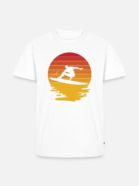 Surfing Surfboard Surfer Surfboard Surfing - Men's Premium Organic T-Shirt - white