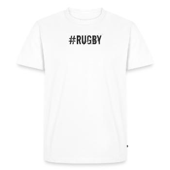 Rugby - #Rugby - T-shirt Premium bio Homme - blanc - Devant - Nico (187cm)