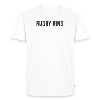 Rugby - Rugby King - T-shirt Premium bio Homme - blanc - Devant - Nico (187cm)