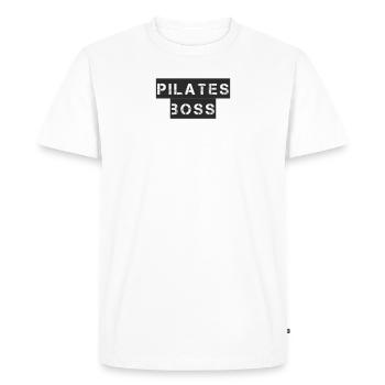 Pilates - Patron de Pilates - T-shirt Premium bio Homme - blanc - Devant - Nico (187cm)