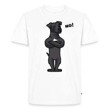 Patterdale Terrier Dog - Men's Premium Organic T-Shirt - white - Front - Nico (187cm)