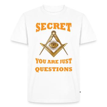 Freemason Illuminati Secret Society Winkelzirkel - Men's Premium Organic T-Shirt - white - Front - Nico (187cm)
