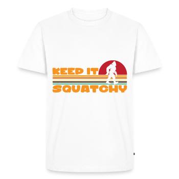 Bigfoot Sasquatch Yeti - T-shirt Premium bio Homme - blanc - Devant - Nico (187cm)