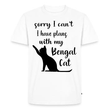 Chat Bengal Chat Chat Chat Pussy Mieze Disant Cadeau - T-shirt Premium bio Homme - blanc - Devant - Nico (187cm)