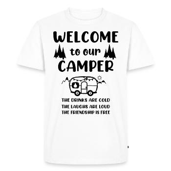 Camper Caravan Camping Camping - Men's Premium Organic T-Shirt - white - Front - Nico (187cm)