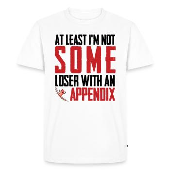 Appendicite Chirurgien survivant Lustiger - T-shirt Premium bio Homme - blanc - Devant - Nico (187cm)