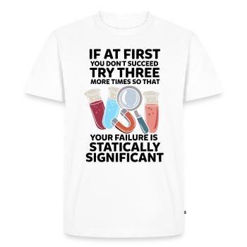 Science Teacher Funny Science - Men's Premium Organic T-Shirt - white - Front - Nico (187cm)