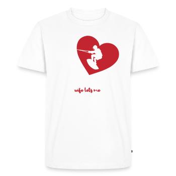 Ski nautique Ski nautique Wakeboard Cadeau - T-shirt Premium bio Homme - blanc - Devant - Nico (187cm)