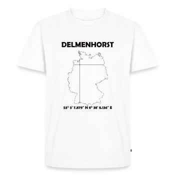 Delmenhorst Carte - T-shirt Premium bio Homme - blanc - Devant - Nico (187cm)
