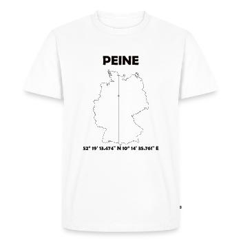 Peine Carte - T-shirt Premium bio Homme - blanc - Devant - Nico (187cm)