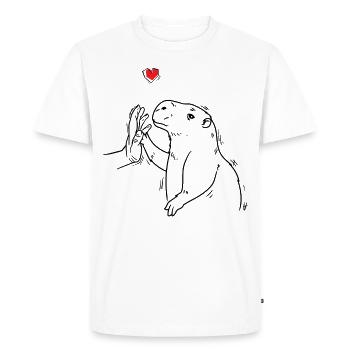 Capybara capybara rongeur - T-shirt Premium bio Homme - blanc - Devant - Nico (187cm)
