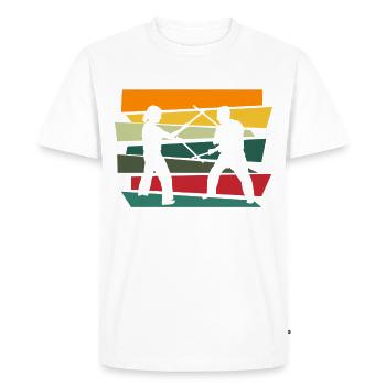 Eskrima Kali Arnis Escrima Sticks Martial Arts - Men's Premium Organic T-Shirt - white - Front - Nico (187cm)