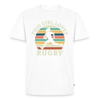 Rugby Rugby Player Rubgyteam Rugby Fans Cadeau - T-shirt Premium bio Homme - blanc - Devant - Nico (187cm)