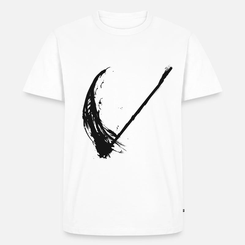 Sichel Schwarz - Männer Premium Bio T-Shirt - Weiß
