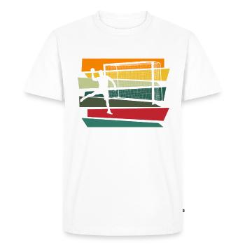 Handball Handballeur Joueur HandballEur Entraîneur - T-shirt Premium bio Homme - blanc - Devant - Nico (187cm)