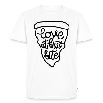 Pizza - T-shirt Premium bio Homme - blanc - Devant - Nico (187cm)