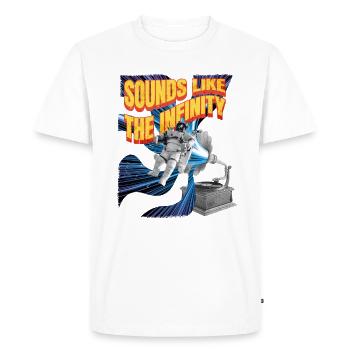 ElementTextsMusicAstronaut Design - Men's Premium Organic T-Shirt - white - Front - Nico (187cm)