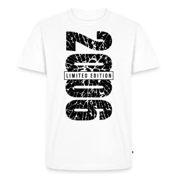 2006 Édition Limitée Année de naissance 2006 Décoration Grunge - T-shirt Premium bio Homme - blanc - Devant - Nico (187cm)